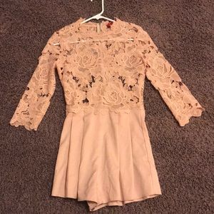 Pink long sleeve romper